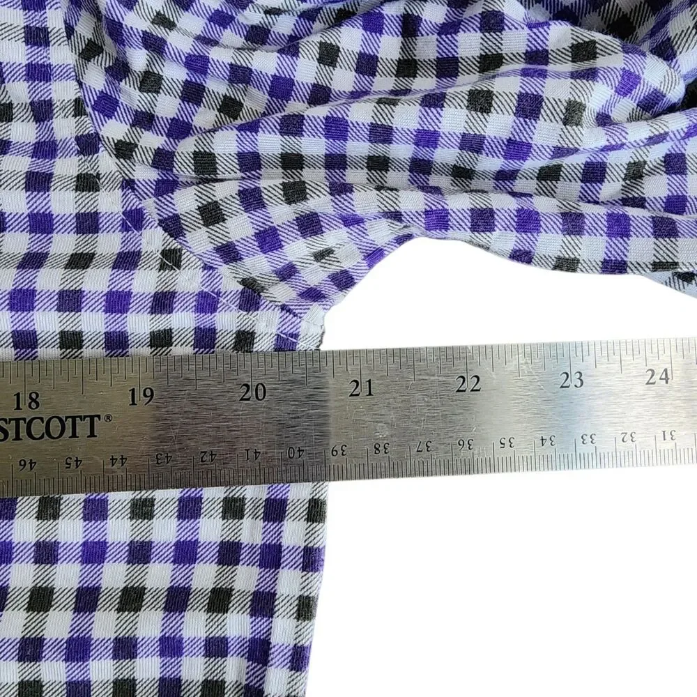 RALPH LAUREN Polo Gingham Check Shirt Pima Cotton Modal Med Made In Peru